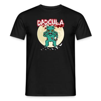 Dadcula Dracula Vampire Papa Drôle Fête d’Halloween - T-shirt homme - noir - Devant - AI Model Male 178 light (178cm)