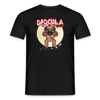 Dadcula Dracula Vampire Papa Drôle Fête d’Halloween - T-shirt homme - noir - Devant - AI Model Male 178 light (178cm)