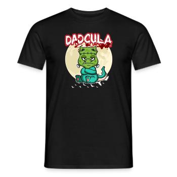 Dadcula Dracula Vampire Papa Drôle Fête d’Halloween - T-shirt homme - noir - Devant - AI Model Male 178 light (178cm)