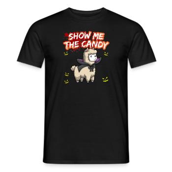 Show Me The Candy Halloween Costume Trick Or Treat - Men's T-Shirt - black - Front - AI Model Male 178 light (178cm)