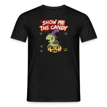 Show Me The Candy Halloween Costume Trick Or Treat - Men's T-Shirt - black - Front - AI Model Male 178 light (178cm)