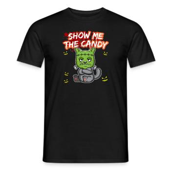 Show Me The Candy Halloween Costume Trick Or Treat - Men's T-Shirt - black - Front - AI Model Male 178 light (178cm)