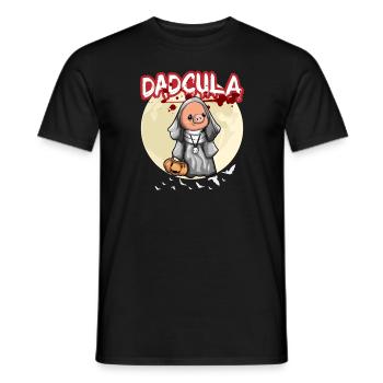 Dadcula Dracula Vampire Dad Funny Halloween Party - Men's T-Shirt - black - Front - AI Model Male 178 light (178cm)