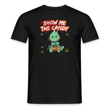 Show Me The Candy Halloween Costume Trick Or Treat - Men's T-Shirt - black - Front - AI Model Male 178 light (178cm)