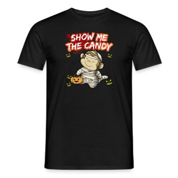 Montrez-moi le truc ou la friandise du costume d’Halloween - T-shirt homme - noir - Devant - AI Model Male 178 light (178cm)