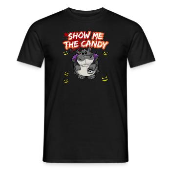 Montrez-moi le truc ou la friandise du costume d’Halloween - T-shirt homme - noir - Devant - AI Model Male 178 light (178cm)