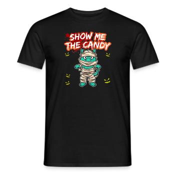 Montrez-moi le truc ou la friandise du costume d’Halloween - T-shirt homme - noir - Devant - AI Model Male 178 light (178cm)