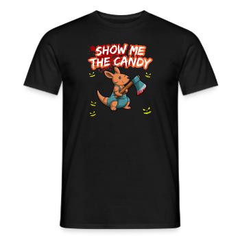 Show Me The Candy Halloween Costume Trick Or Treat - Men's T-Shirt - black - Front - AI Model Male 178 light (178cm)