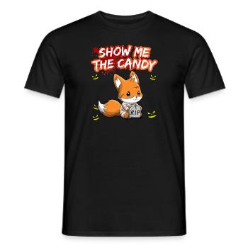Show Me The Candy Halloween Costume Trick Or Treat - Men's T-Shirt - black - Front - AI Model Male 178 light (178cm)