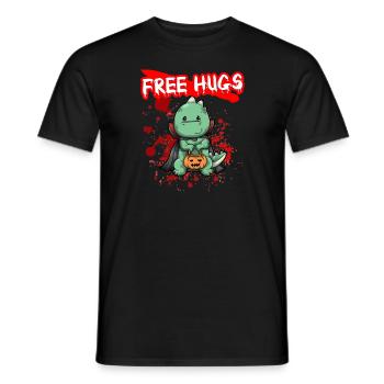 Free Hugs Halloween Sarcasm Scary Creepy Costume - Männer T-Shirt - Schwarz - Vorne - AI Model Male 178 light (178cm)