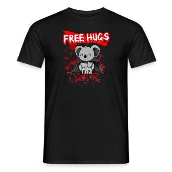 Câlins gratuits Sarcasme d’Halloween Effrayant Effrayant Costume Effrayant - T-shirt homme - noir - Devant - AI Model Male 178 light (178cm)
