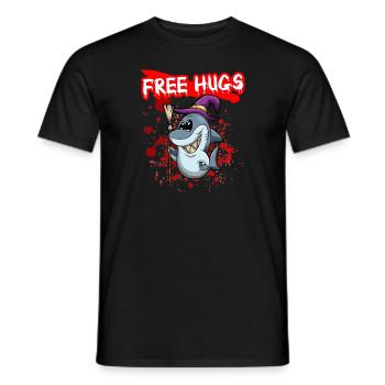 Free Hugs Halloween Sarcasm Scary Creepy Costume - Männer T-Shirt - Schwarz - Vorne - AI Model Male 178 light (178cm)