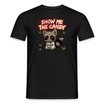 Show Me The Candy Halloween Costume Trick Or Treat - Men's T-Shirt - black - Front - AI Model Male 178 light (178cm)