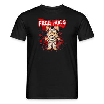 Câlins gratuits Sarcasme d’Halloween Effrayant Effrayant Costume Effrayant - T-shirt homme - noir - Devant - AI Model Male 178 light (178cm)