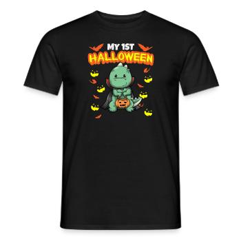 My First Halloween Scary Hallow's Eve Birthday - Men's T-Shirt - black - Front - AI Model Male 178 light (178cm)