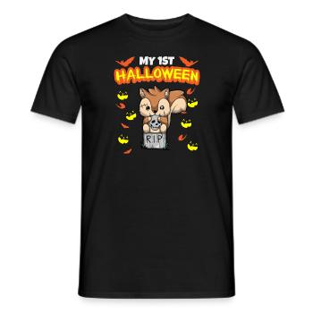 My First Halloween Scary Hallow's Eve Birthday - Men's T-Shirt - black - Front - AI Model Male 178 light (178cm)