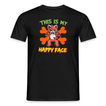 C’est mon visage heureux drôle de monstre d’Halloween - T-shirt homme - noir - Devant - AI Model Male 178 light (178cm)