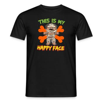 C’est mon visage heureux drôle de monstre d’Halloween - T-shirt homme - noir - Devant - AI Model Male 178 light (178cm)