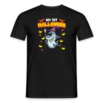 My First Halloween Scary Hallow's Eve Birthday - Men's T-Shirt - black - Front - AI Model Male 178 light (178cm)