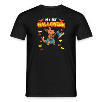 My First Halloween Scary Hallow's Eve Birthday - Men's T-Shirt - black - Front - AI Model Male 178 light (178cm)
