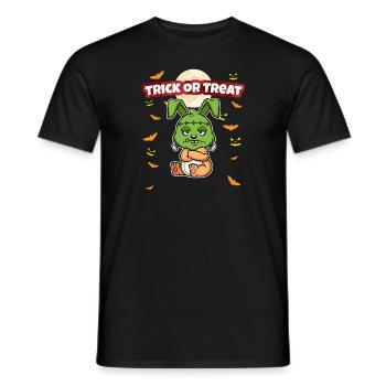 Trick Or Treat Scary Creepy Halloween Monster - Men's T-Shirt - black - Front - AI Model Male 178 light (178cm)
