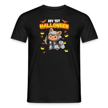 My First Halloween Scary Hallow's Eve Birthday - Men's T-Shirt - black - Front - AI Model Male 178 light (178cm)