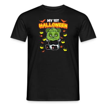 My First Halloween Scary Hallow's Eve Birthday - Men's T-Shirt - black - Front - AI Model Male 178 light (178cm)