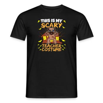 This Is My Scary Teacher Costume School Halloween - Men's T-Shirt - black - Front - AI Model Male 178 light (178cm)