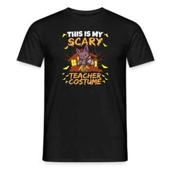 This Is My Scary Teacher Costume School Halloween - Men's T-Shirt - black - Front - AI Model Male 178 light (178cm)