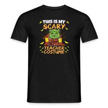 This Is My Scary Teacher Costume School Halloween - Men's T-Shirt - black - Front - AI Model Male 178 light (178cm)