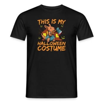 Scary Creepy Animal This Is My Halloween Costume - Men's T-Shirt - black - Front - AI Model Male 178 light (178cm)