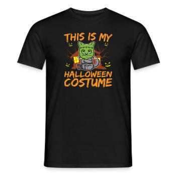Scary Creepy Animal This Is My Halloween Costume - Men's T-Shirt - black - Front - AI Model Male 178 light (178cm)