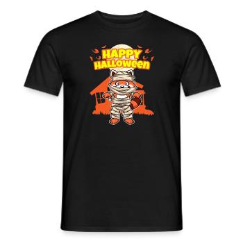 Happy Halloween Scary Funny Hallow's Eve Costume - Men's T-Shirt - black - Front - AI Model Male 178 light (178cm)