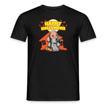 Happy Halloween Scary Funny Hallow's Eve Costume - Men's T-Shirt - black - Front - AI Model Male 178 light (178cm)