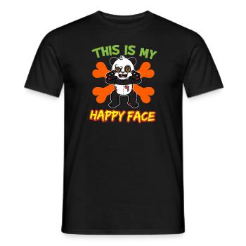 C’est mon visage heureux drôle de monstre d’Halloween - T-shirt homme - noir - Devant - AI Model Male 178 light (178cm)