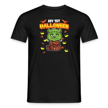 Mon premier anniversaire d’Halloween Scary Hallow’s Eve - T-shirt homme - noir - Devant - AI Model Male 178 light (178cm)