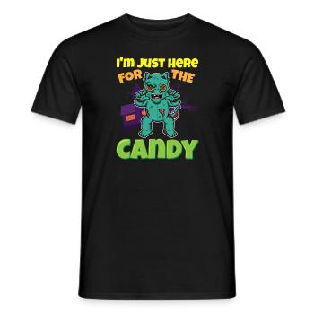I'm Just Here For The Candy Scary Halloween Beast - Männer T-Shirt - Schwarz - Vorne - AI Model Male 178 light (178cm)