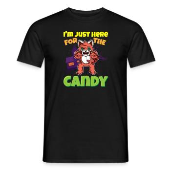 I'm Just Here For The Candy Scary Halloween Beast - Männer T-Shirt - Schwarz - Vorne - AI Model Male 178 light (178cm)