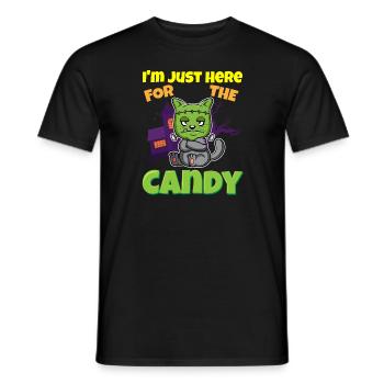 I'm Just Here For The Candy Scary Halloween Beast - Männer T-Shirt - Schwarz - Vorne - AI Model Male 178 light (178cm)