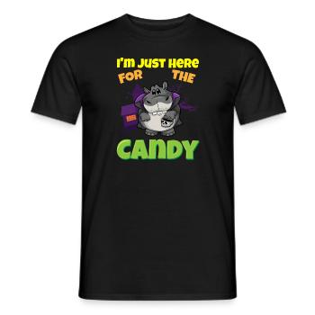 Je suis juste ici pour la bête d’Halloween effrayante de bonbons - T-shirt homme - noir - Devant - AI Model Male 178 light (178cm)