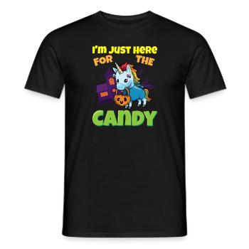 I'm Just Here For The Candy Scary Halloween Beast - Männer T-Shirt - Schwarz - Vorne - AI Model Male 178 light (178cm)