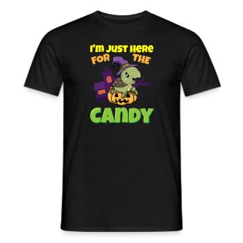 Je suis juste ici pour la bête d’Halloween effrayante de bonbons - T-shirt homme - noir - Devant - AI Model Male 178 light (178cm)