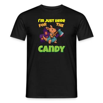 I'm Just Here For The Candy Scary Halloween Beast - Männer T-Shirt - Schwarz - Vorne - AI Model Male 178 light (178cm)