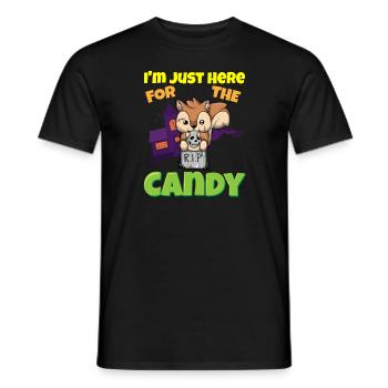I'm Just Here For The Candy Scary Halloween Beast - Männer T-Shirt - Schwarz - Vorne - AI Model Male 178 light (178cm)