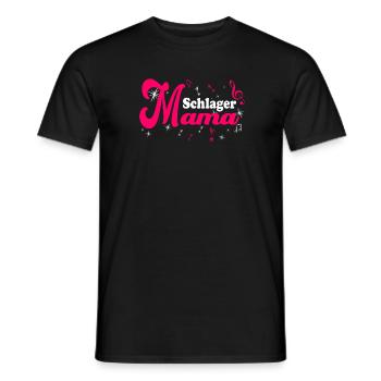 Schlager Mama Costume Schlager Tenue de fête - T-shirt homme - noir - Devant - AI Model Male 178 light (178cm)
