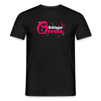 Schlager Grandma Costume Schlager Tenue de fête - T-shirt homme - noir - Devant - AI Model Male 178 light (178cm)