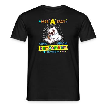 Wer A Sagt Muss Auch Ramsamsam Sagen Kita Erzieher - Männer T-Shirt - Schwarz - Vorne - AI Model Male 178 light (178cm)