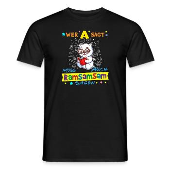 Wer A Sagt Muss Auch Ramsamsam Sagen Kita Erzieher - Männer T-Shirt - Schwarz - Vorne - AI Model Male 178 light (178cm)