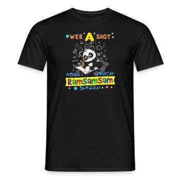 Wer A Sagt Muss Auch Ramsamsam Sagen Kita Erzieher - Männer T-Shirt - Schwarz - Vorne - AI Model Male 178 light (178cm)