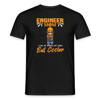 Engineer Mom Like A Regualr Mom But Cooler - Men's T-Shirt - black - Front - AI Model Male 178 light (178cm)